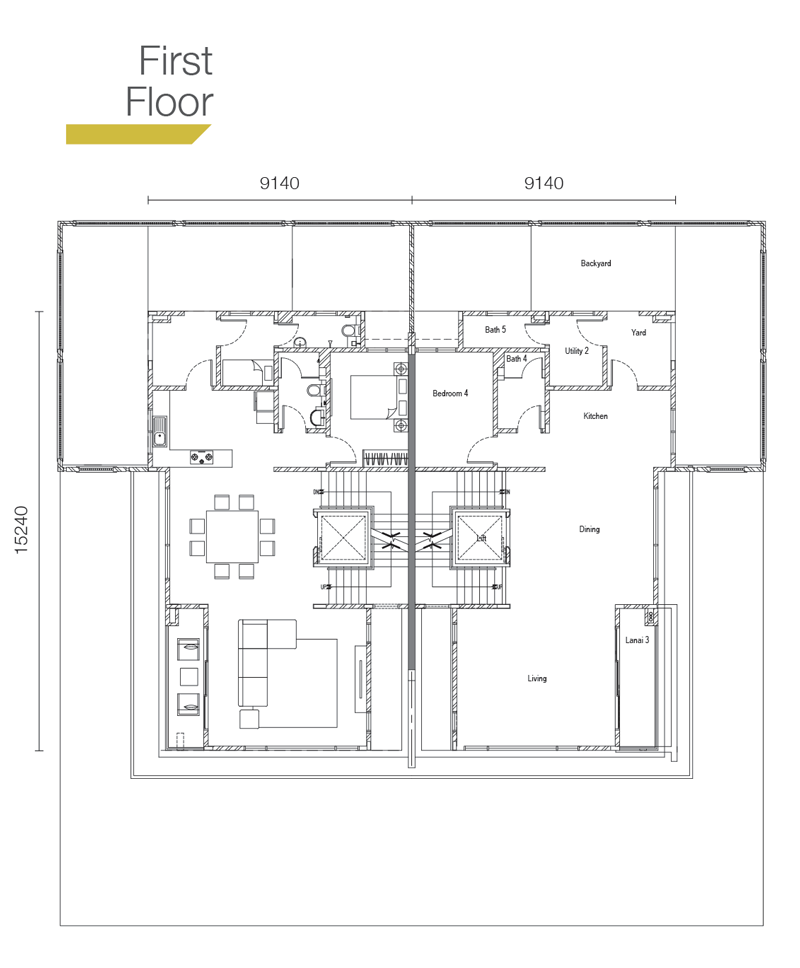 Sierra Hijauan - Type RB2A - First Floor Layout Plan