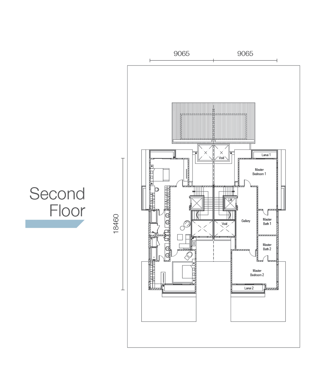 Sierra Hijauan - Type RB6 - Second Floor Layout Plan