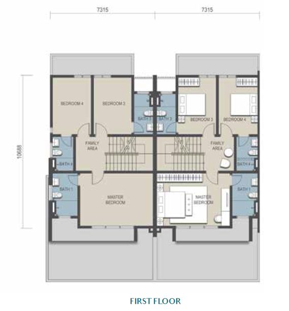 Sierra Hijauan - Type TH1 - First Floor Layout Plan