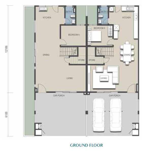 Sierra Hijauan - Type TH1 - Ground Floor Layout Plan