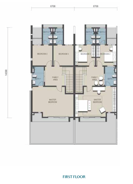 Sierra Hijauan - Type TH2 - First Floor Layout Plan